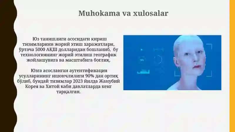 Yuzga Asoslangan Autentifikatsiya Usullari 4