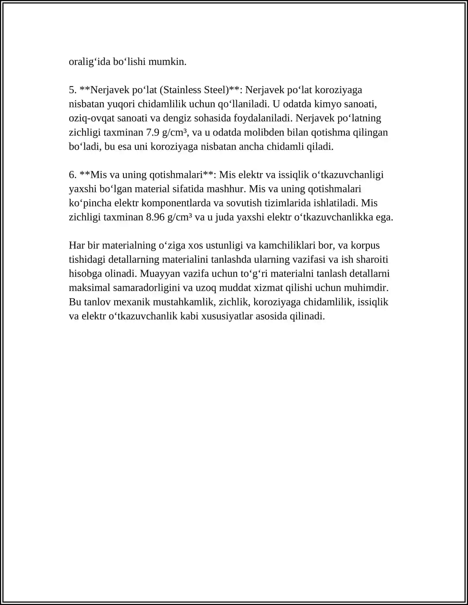 KORPUS TISHIDAGI DETALLARNI TAYYORLASH TEXNOLOGIYASI 4