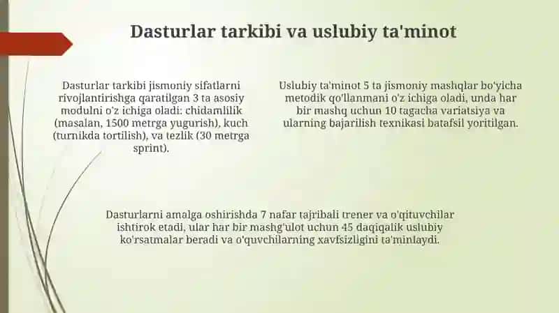 Sinfdan tashqari olib boriladigan jismoniy tarbiya ishlariga tavsif 4