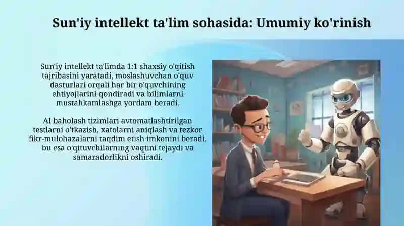Sun’iy intellekt yordamida o‘qitish va baholash tizimlari 4