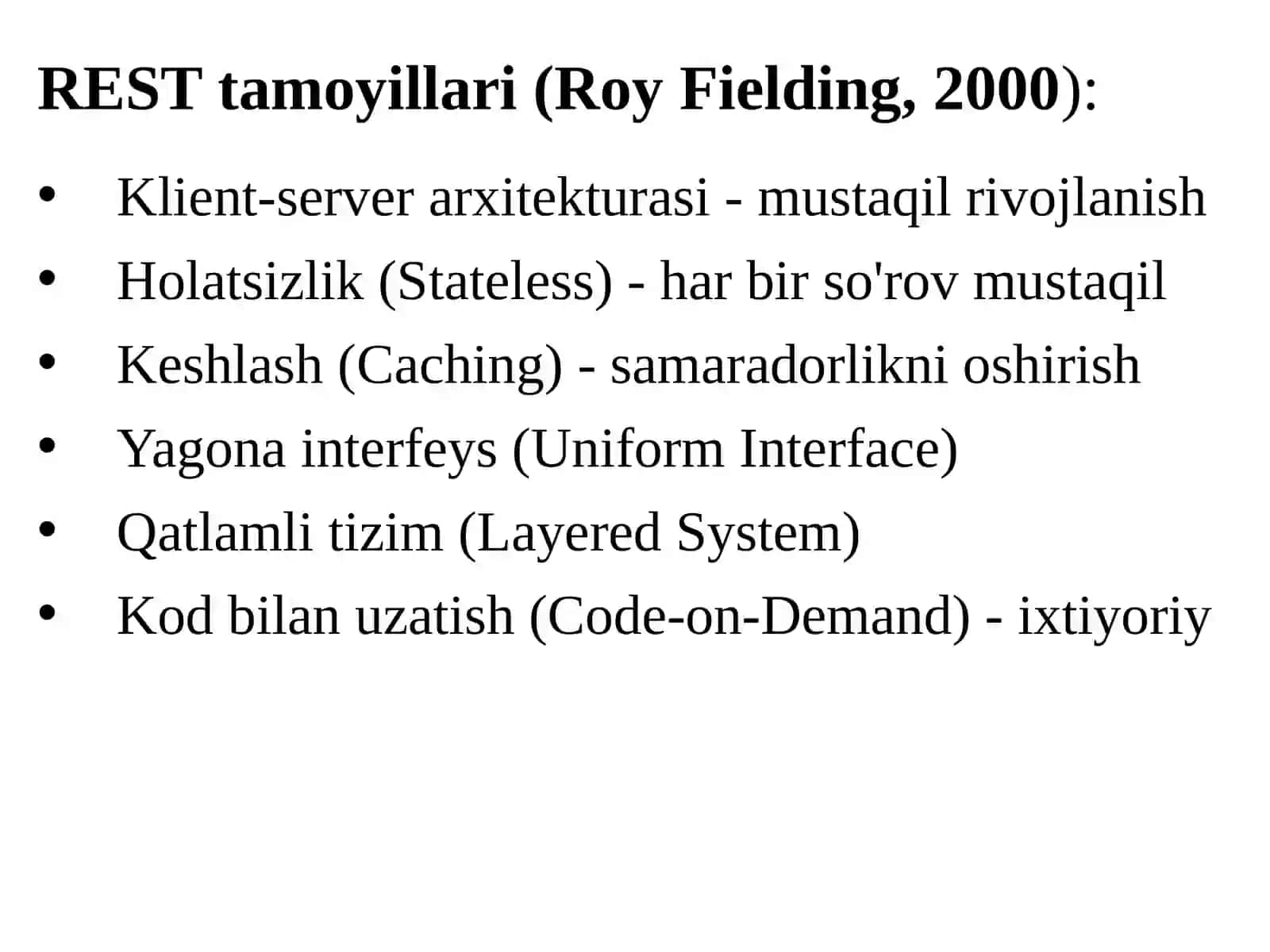 API dizayni va RESTful arxitekturasi 4