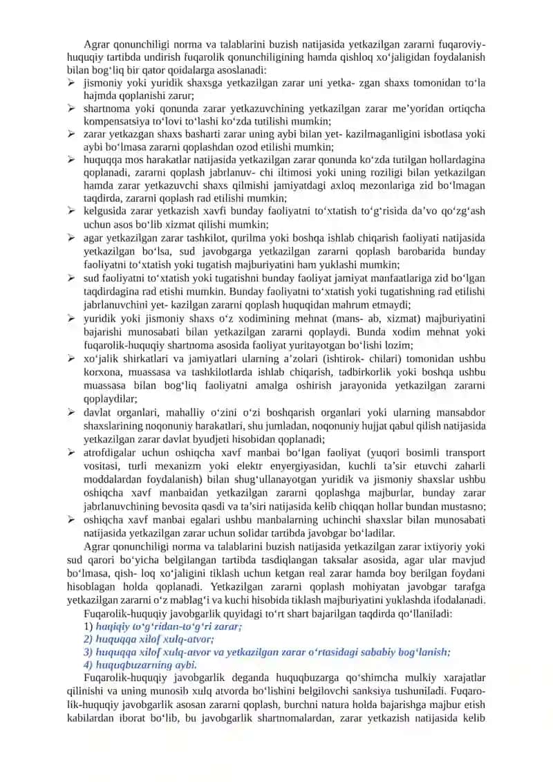 Agrar Qonunchilikni Buzganlik Uchun Yuridik Javobgarlik 4
