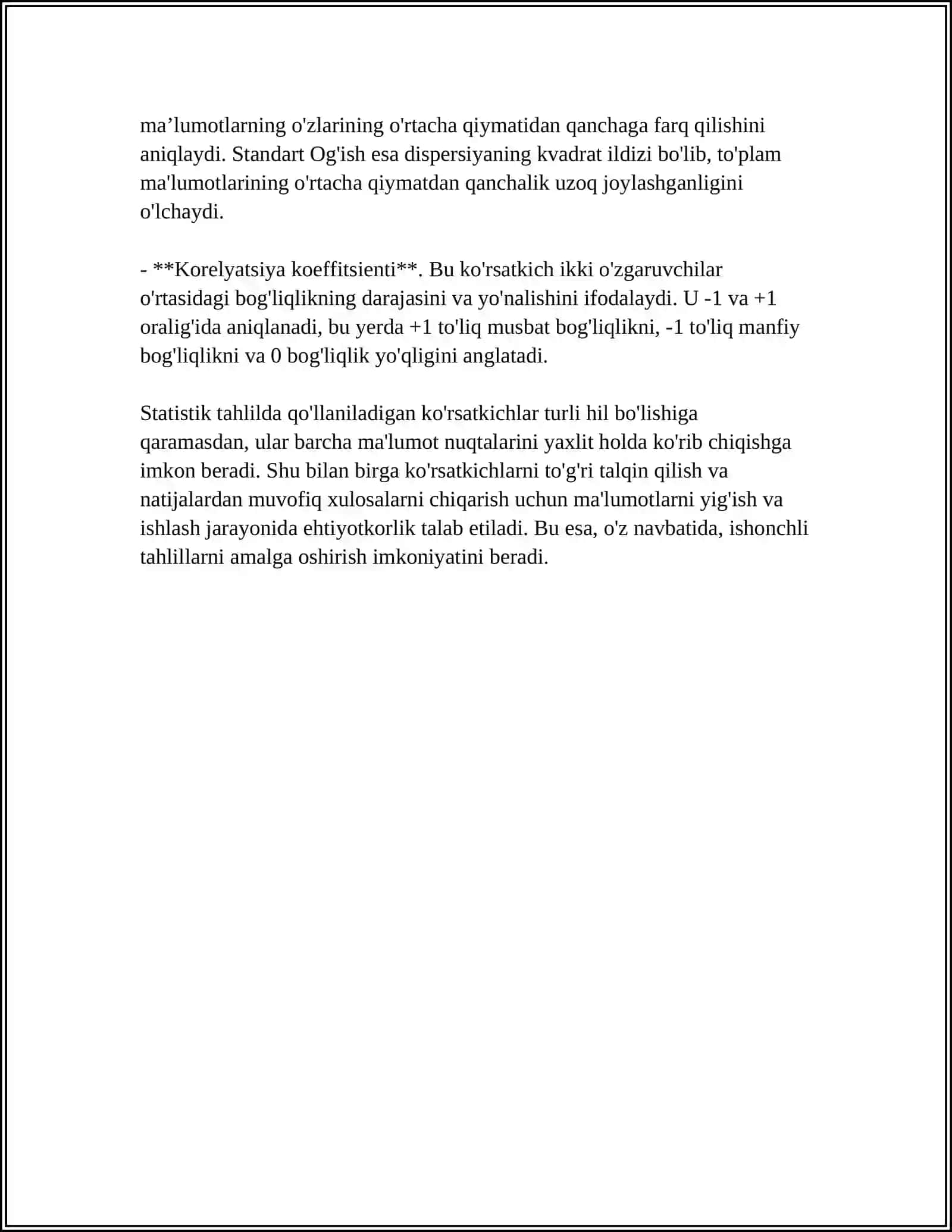 STATISTIK KO'RSATKICHLAR IJTIMOIY-IQTISODIY HODISALARNI O'RGANISH QUROLI 4