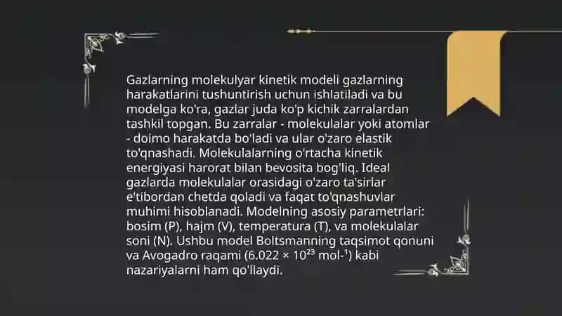 Molekulyar kinetik nazariya 4