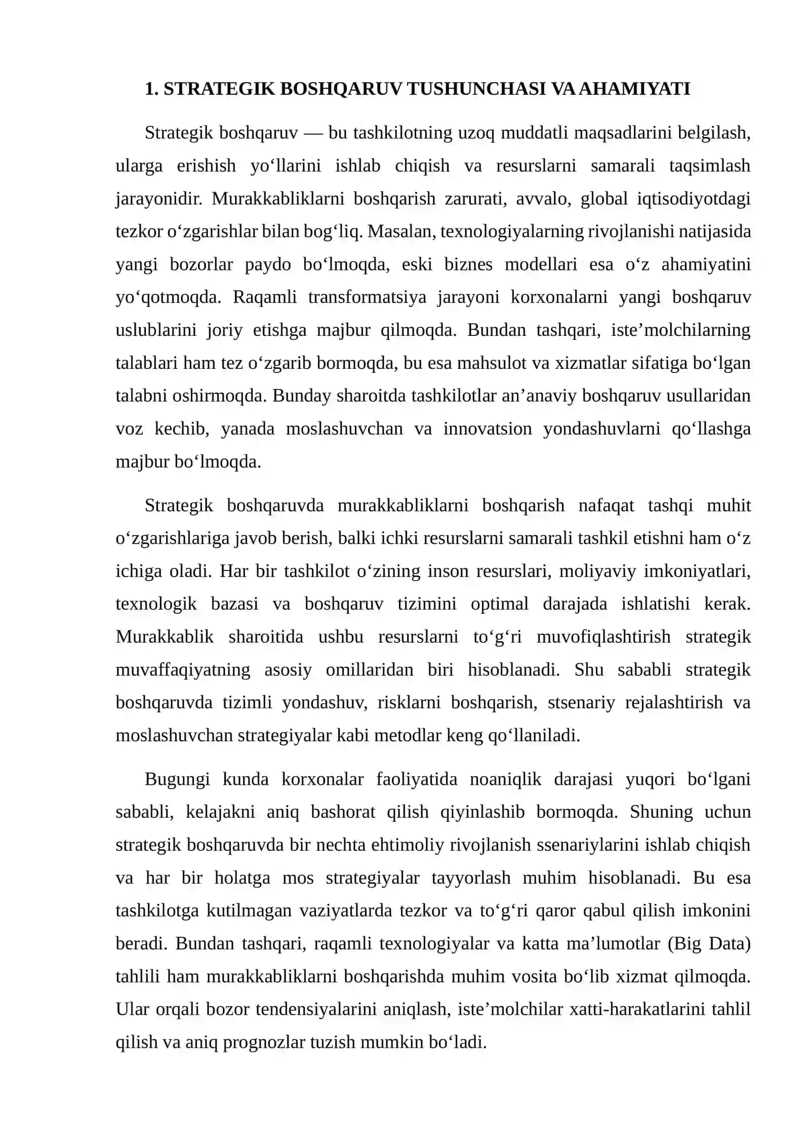 STRATEGIK BOSHQARUVDA MURAKKABLIKLARNI BOSHQARISH METODLARI 4