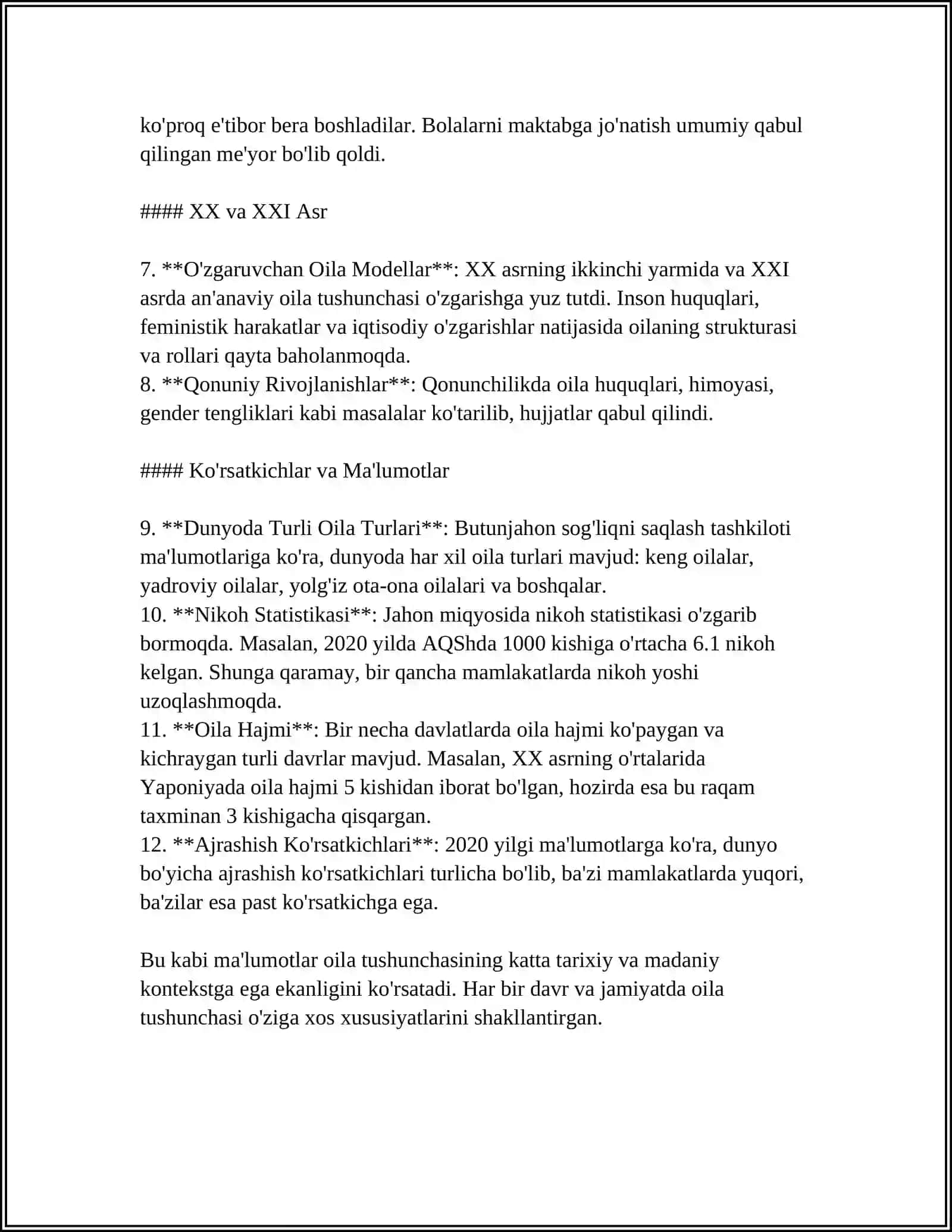 Oila Tarixi va Rivojlanishi 4