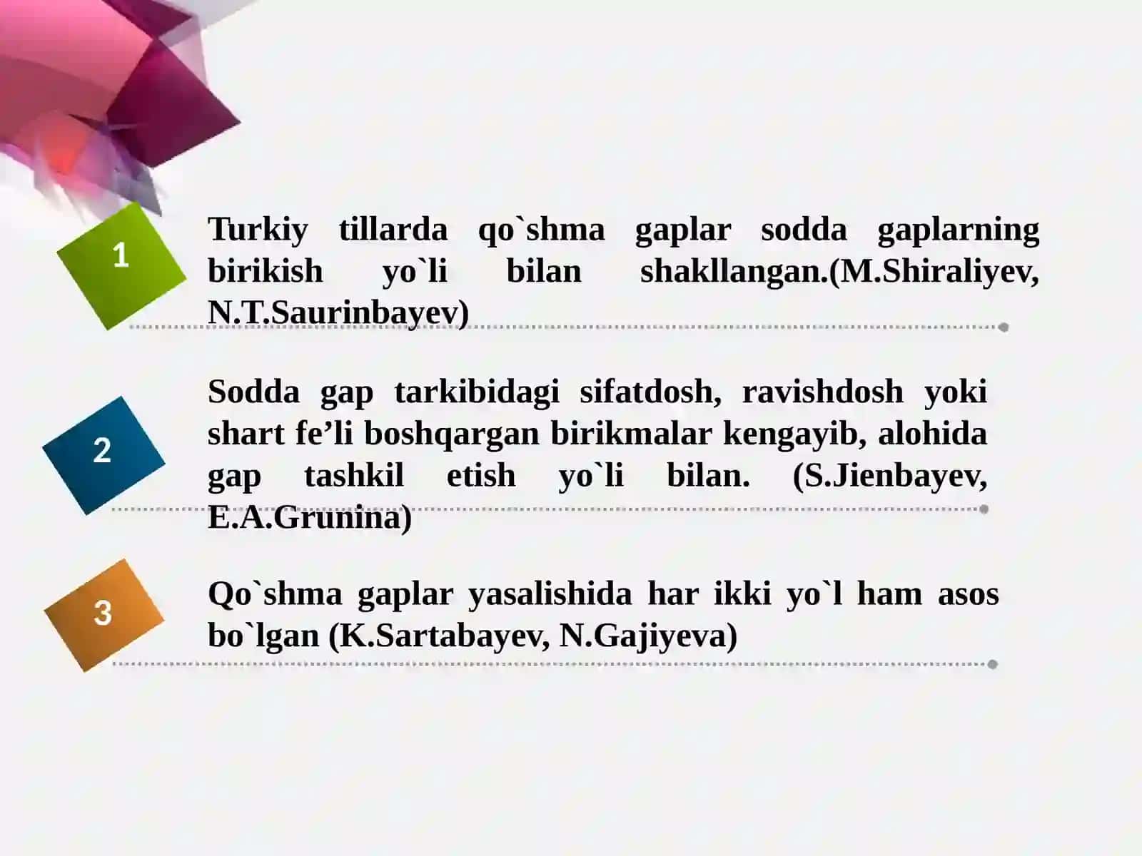 9-mavzu:Gapturlari.Soddagaplar.Qo`shmagaplar.Murakkablashganqo`shmagaplar 4