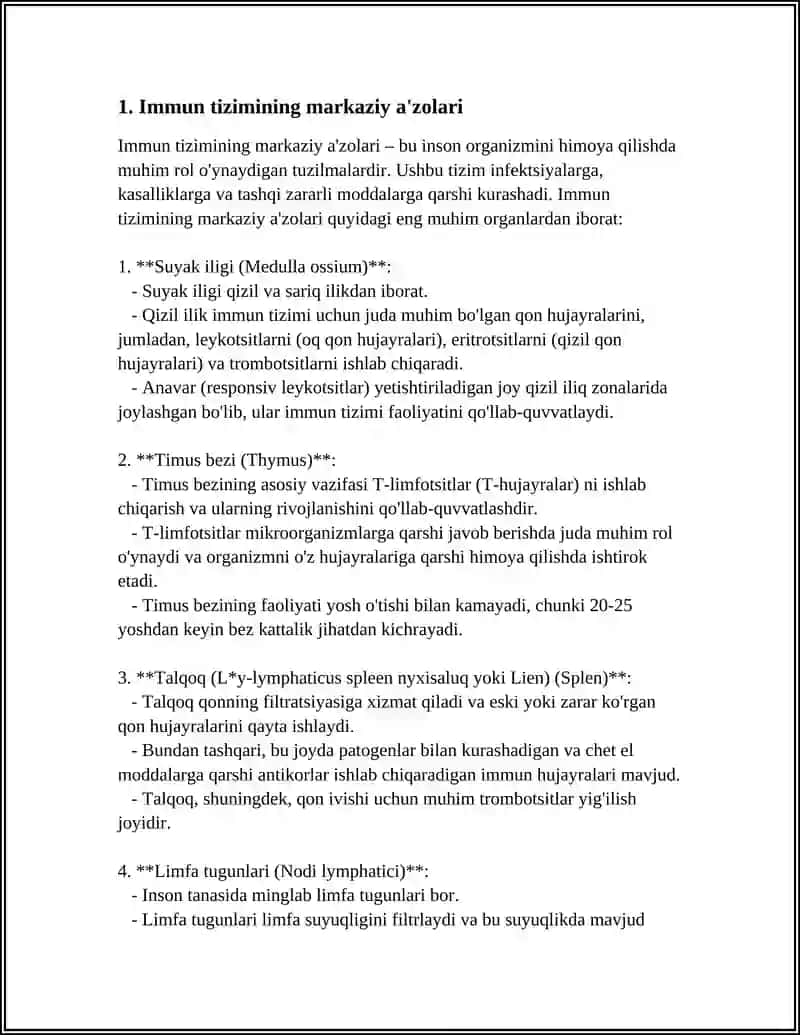 Immun Tizimining Markaziy va Periferik Azolari Qon Tarkibidagi Limfasitlarni Örganish va Ajratib Olish 4