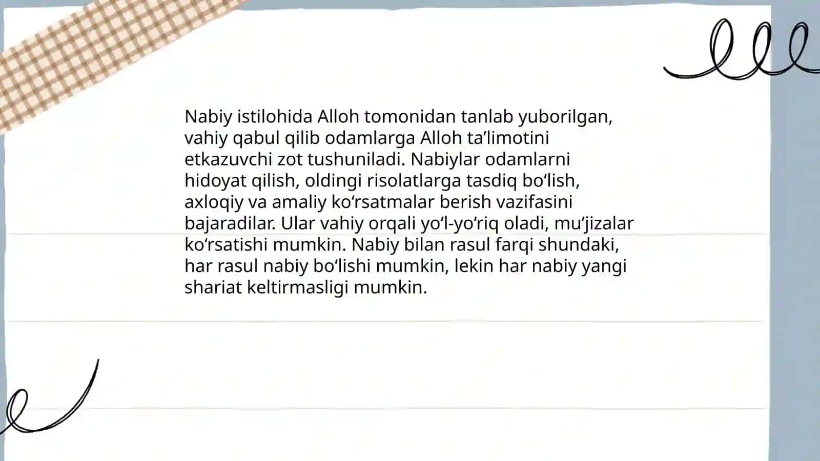 Nabiy va Rasul so‘zlarining ma’nosi 4
