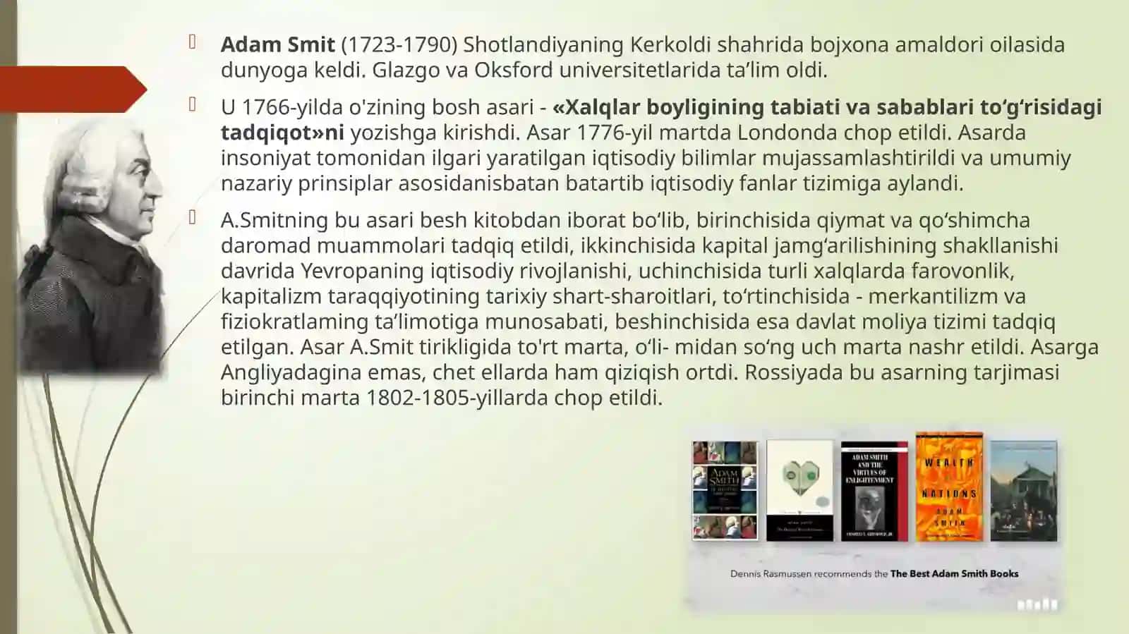 A. Smitning iqtisodiy ta'limoti 4