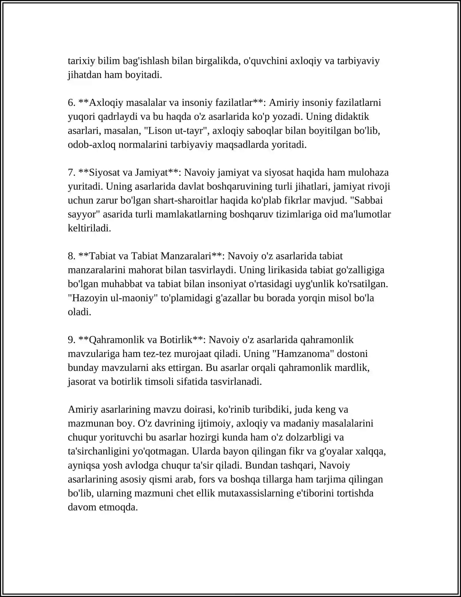 AMIRIY ASARLARINING MAVZU KOʻLAMI VA JANR XUSUSIYATLARI 4