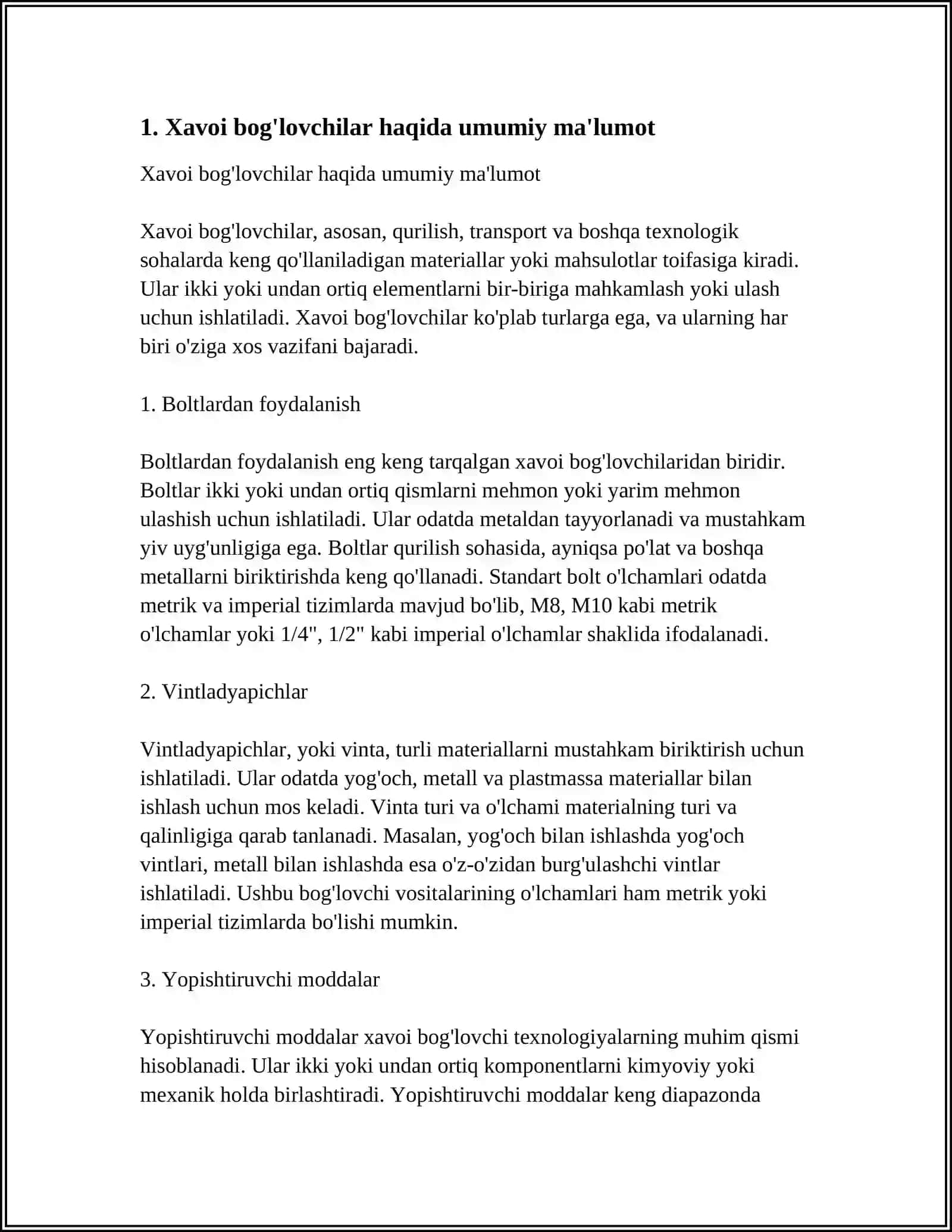 XAVOI BOG’LOVCHILAR VA GIDRAVLIK BOG’LOVCHILAR ULARNING OLINISHIDAGI KIMYOVIY JARAYONLAR 4
