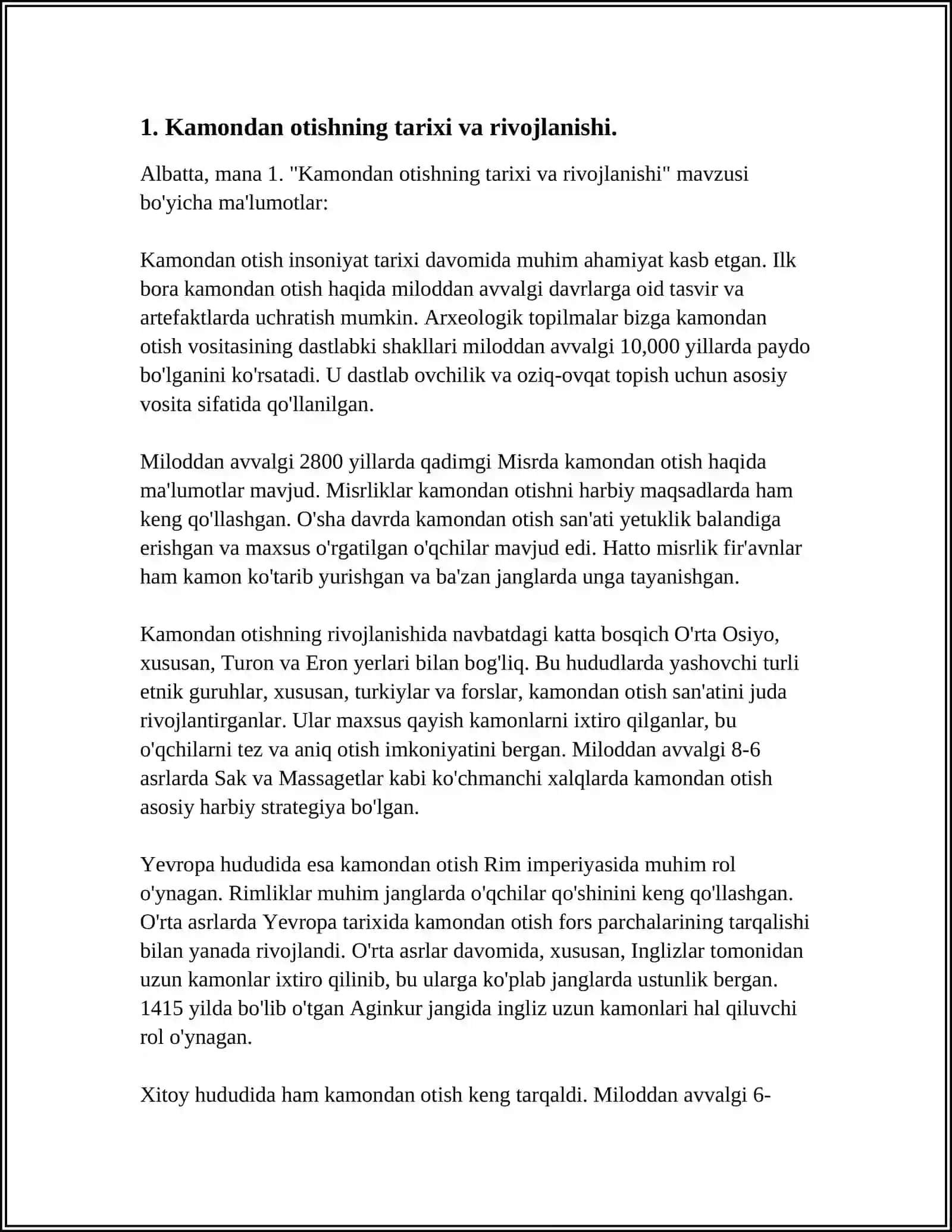KAMONDAN OTISH MUSOBAQALARNI TASHKIL ETISH VA OʻTKAZISH 4