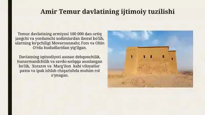 Amir Temur davlatining qoshin tuzilishi 4
