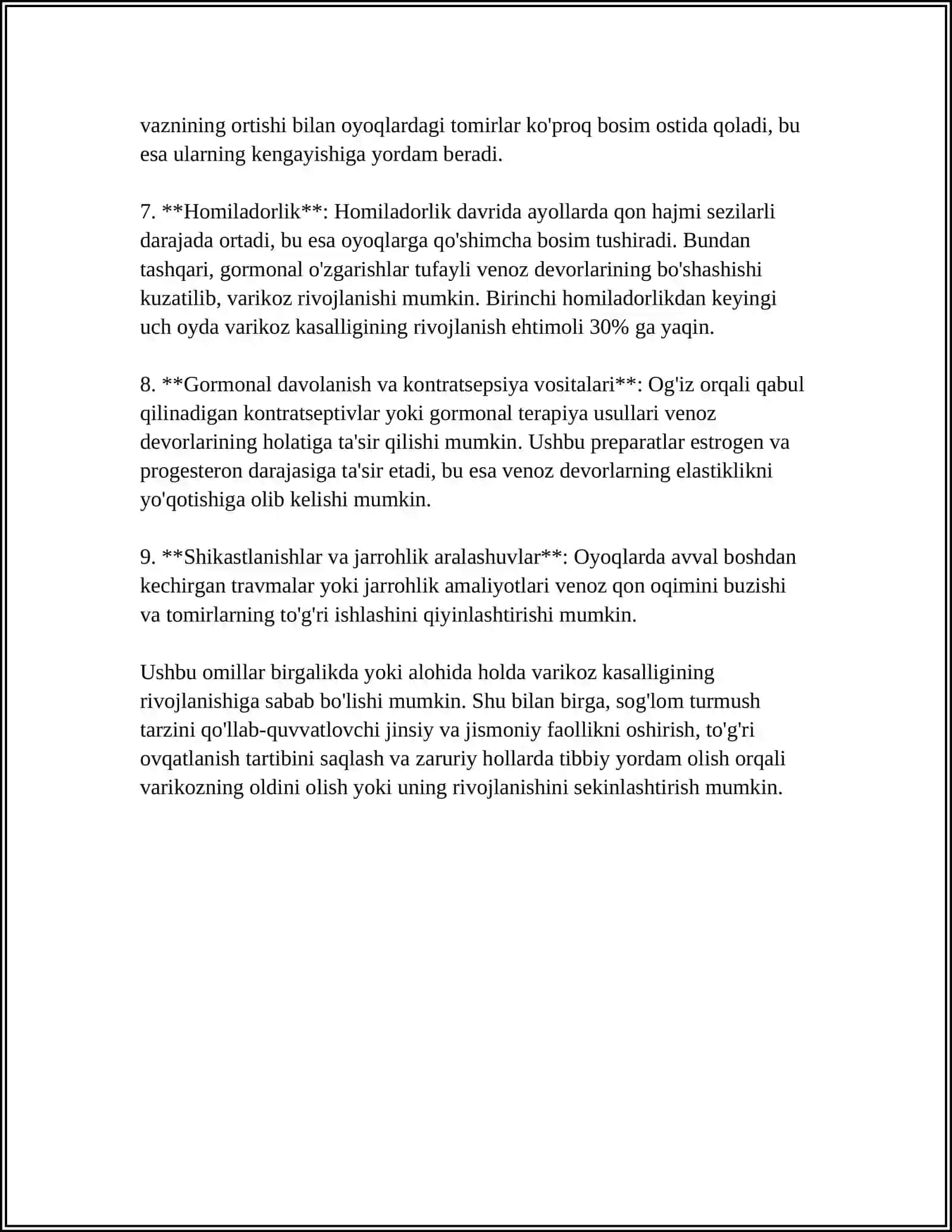 VARIKOZNZNI KANSERVATIV DAVOLASH VA JARROHLIK USULLAR 4