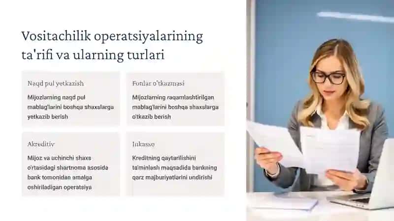 Tijorat banklarida vositachilik operatsiyalari hisobi 4
