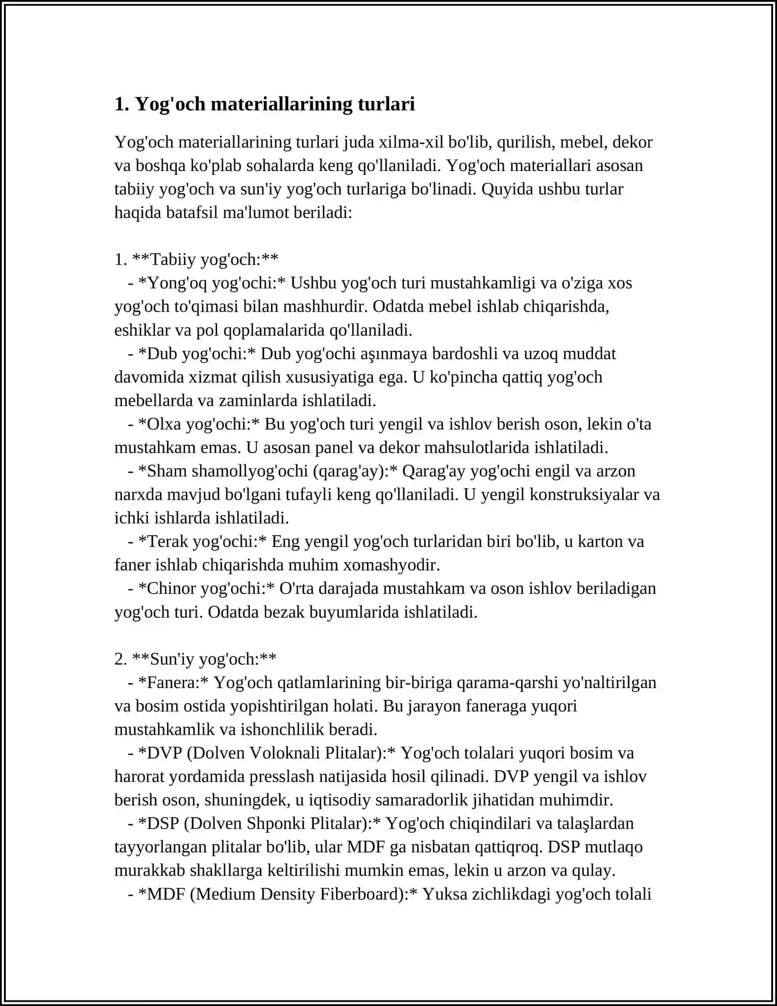 YOG‘OCHDAN TAYYORLANGANLARNI YIG‘ISH VA BIRIKTIRISH TEXNOLOGIYASI 4