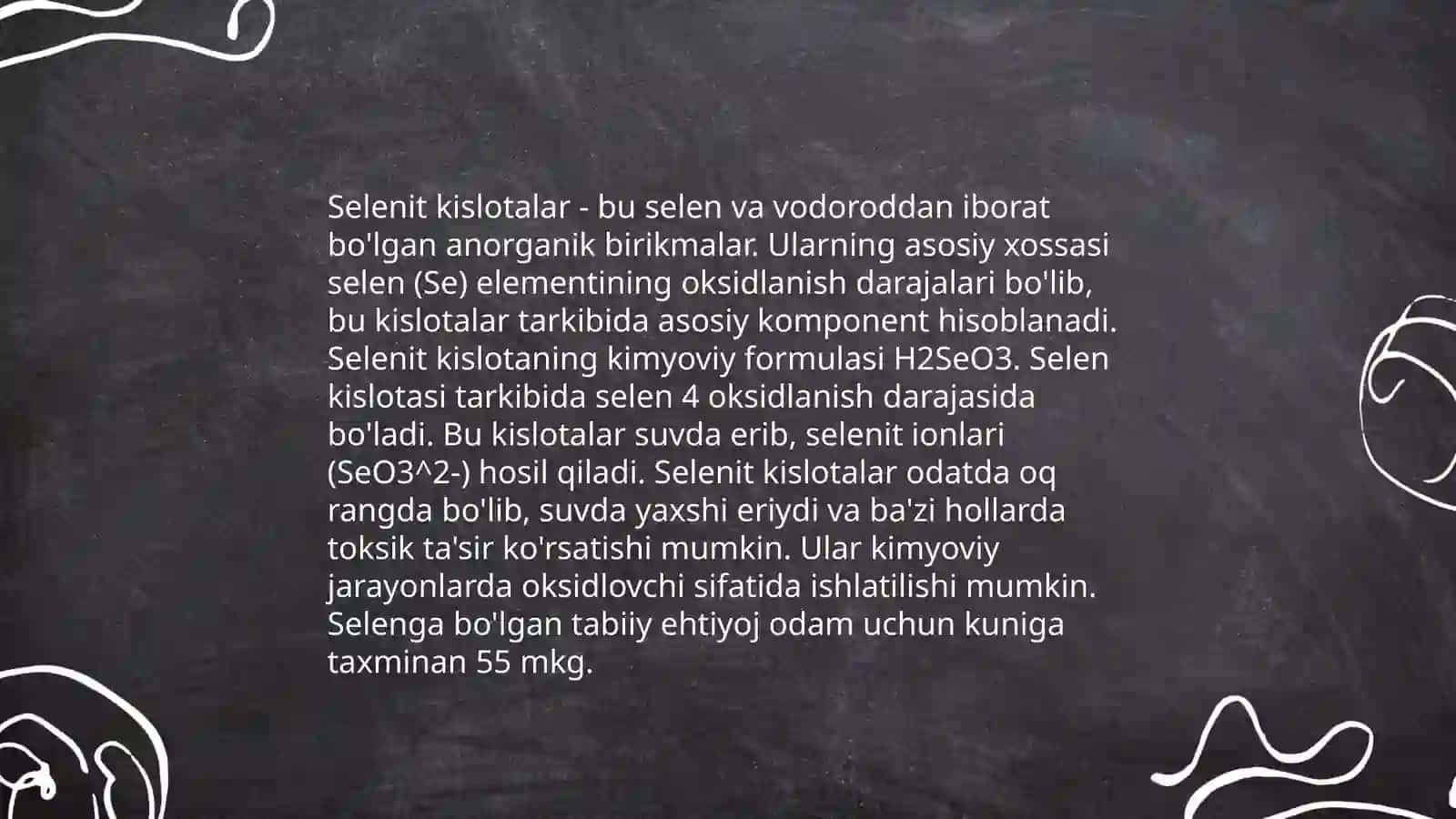 Selenit va tellurit kislotalar 4