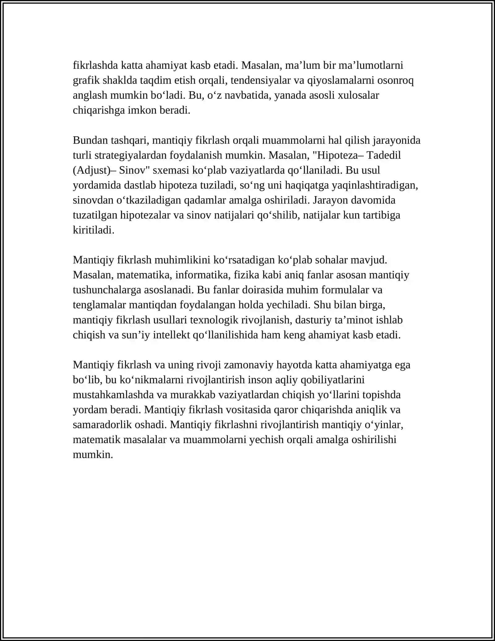 MANTIQIY FIKRLASHNING OMILLARI TALAB VA MEZONLARI 4