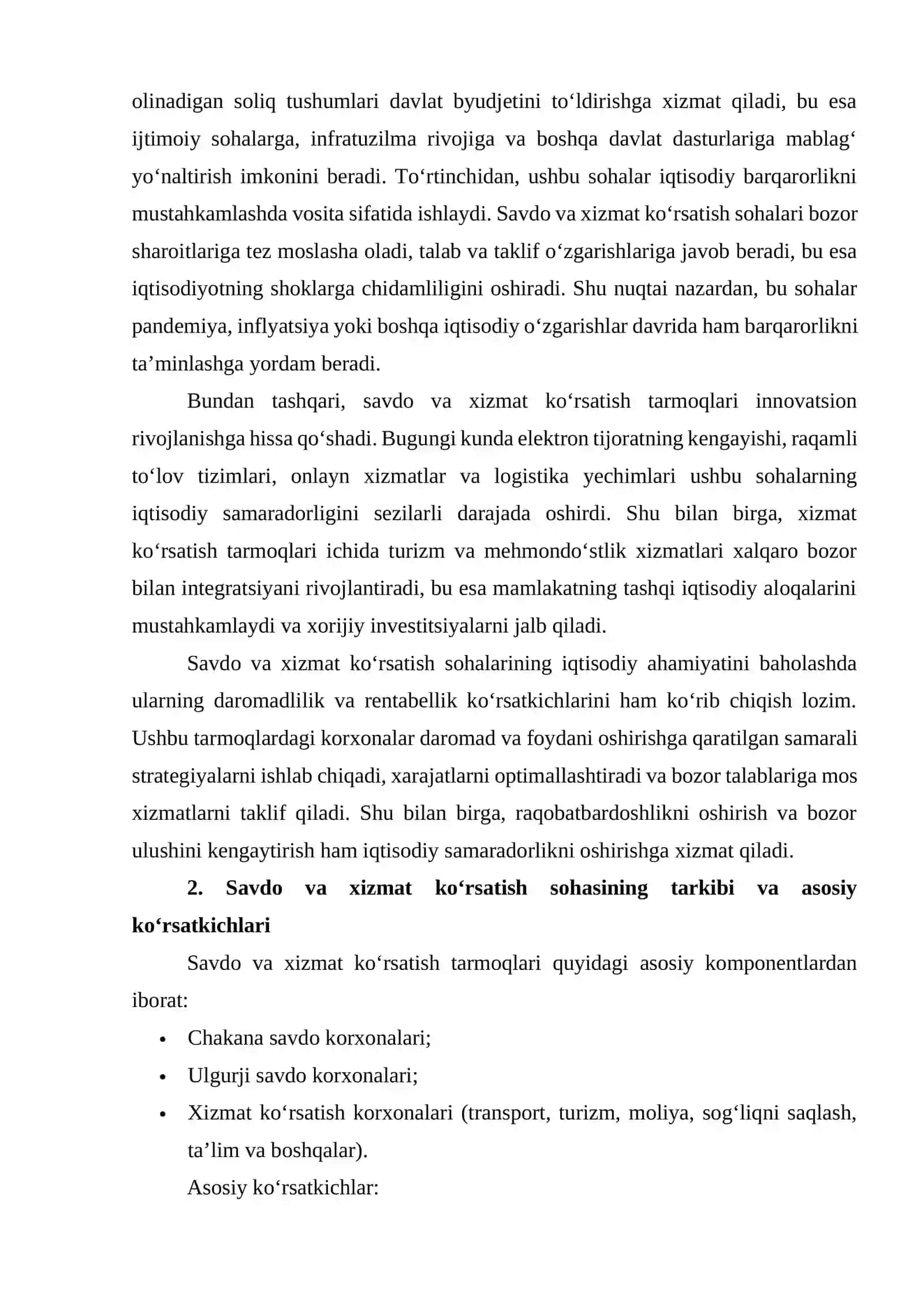 Savdo va Xizmat Ko'rsatish Sohasida Iqtisodiy Tahlil Qilish 4