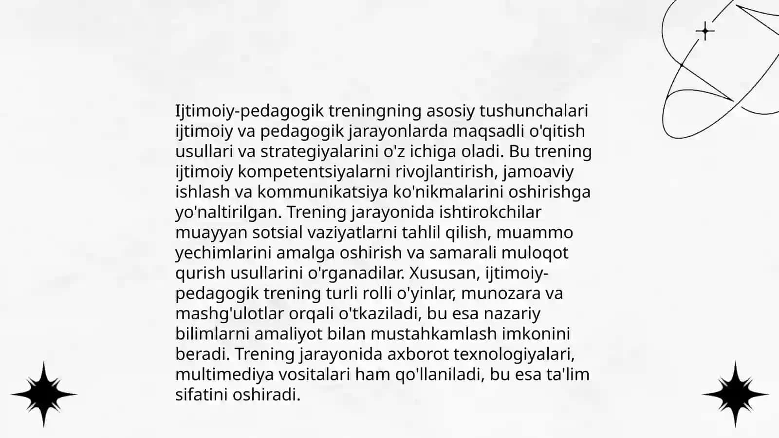 Ijtimoiy‐pedagogik trening: mazmuni mohiyati va qo‘llash tartibi 4