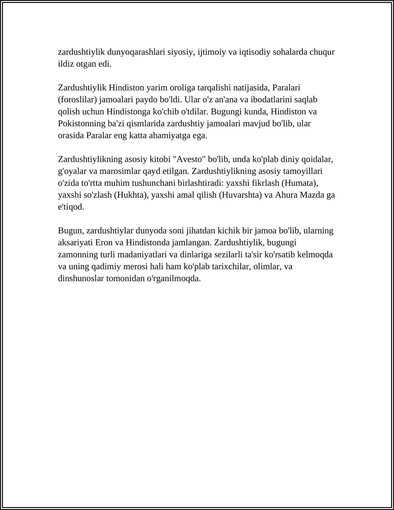 ZARDUSHTIYLIKNING MUQADDAS MANBASI 4