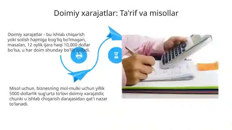 Xarajatlarni doimiy va o'zgaruvchan xarajatlarga ajratish 4
