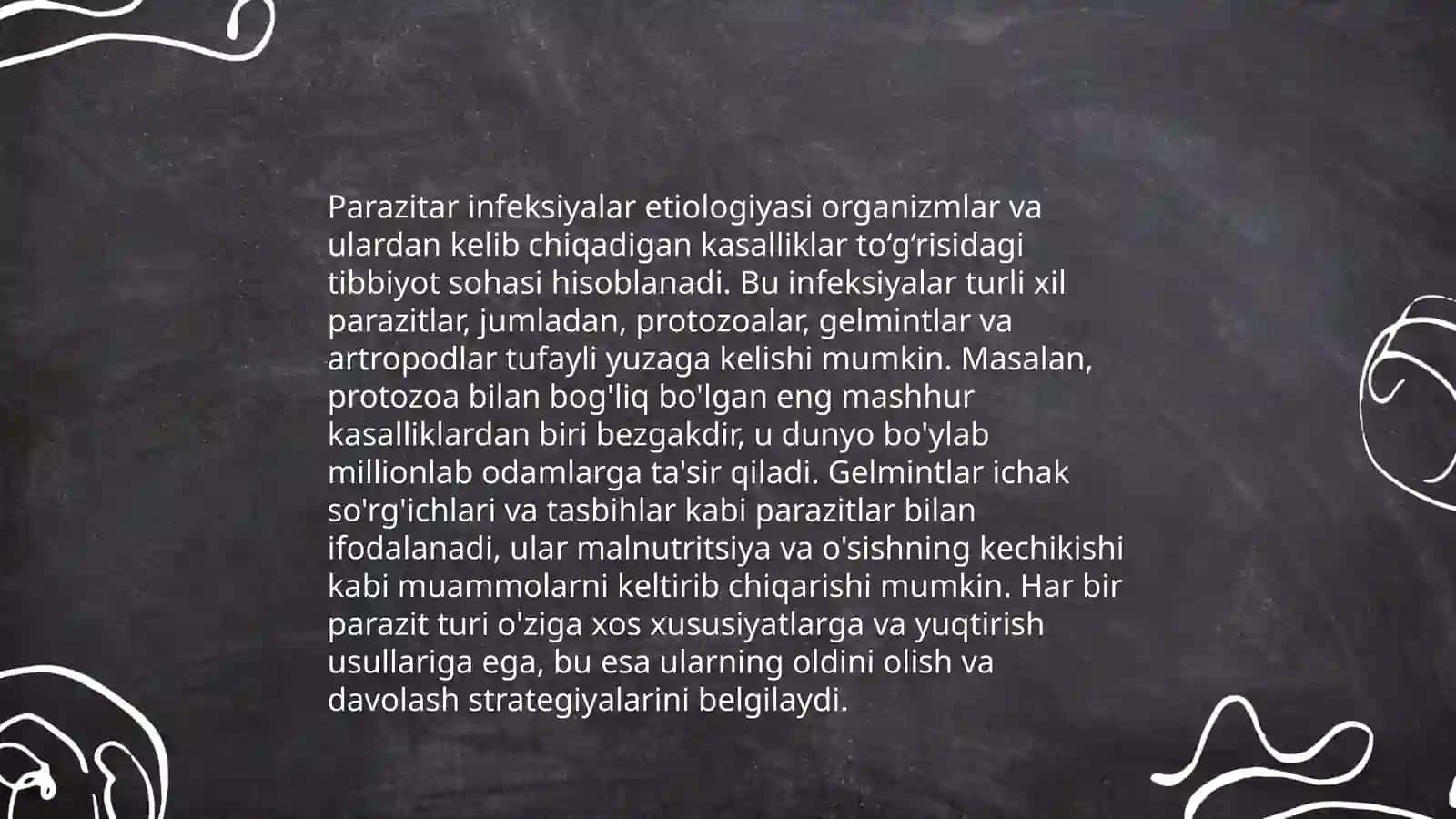 Zamburugʻ va parazitar infeksiyalar etio-patagenezi, marfologiyasi 4