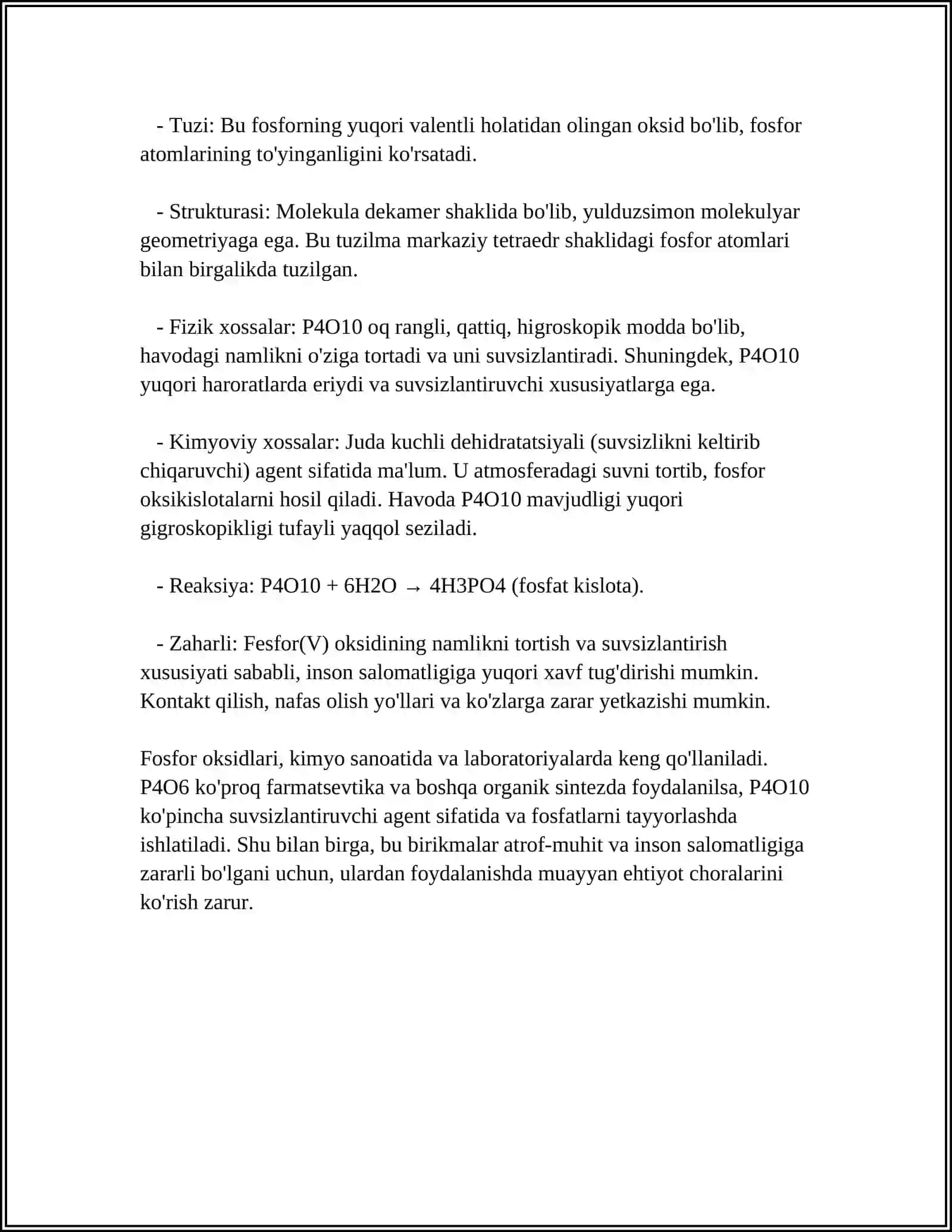 FOSFOR OKSIDLARI VA KIDLORODLI KISLOTALAR 4