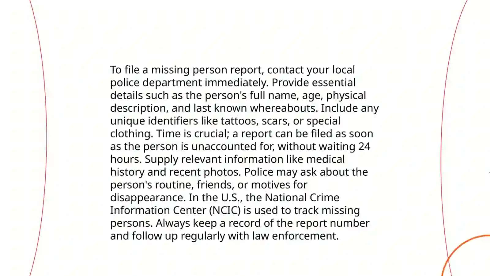 Reporting a Crime 4