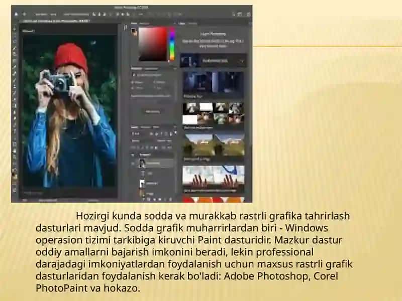 Adobe Photoshop dastur yordamida rasmlarni qayta ishlash 4
