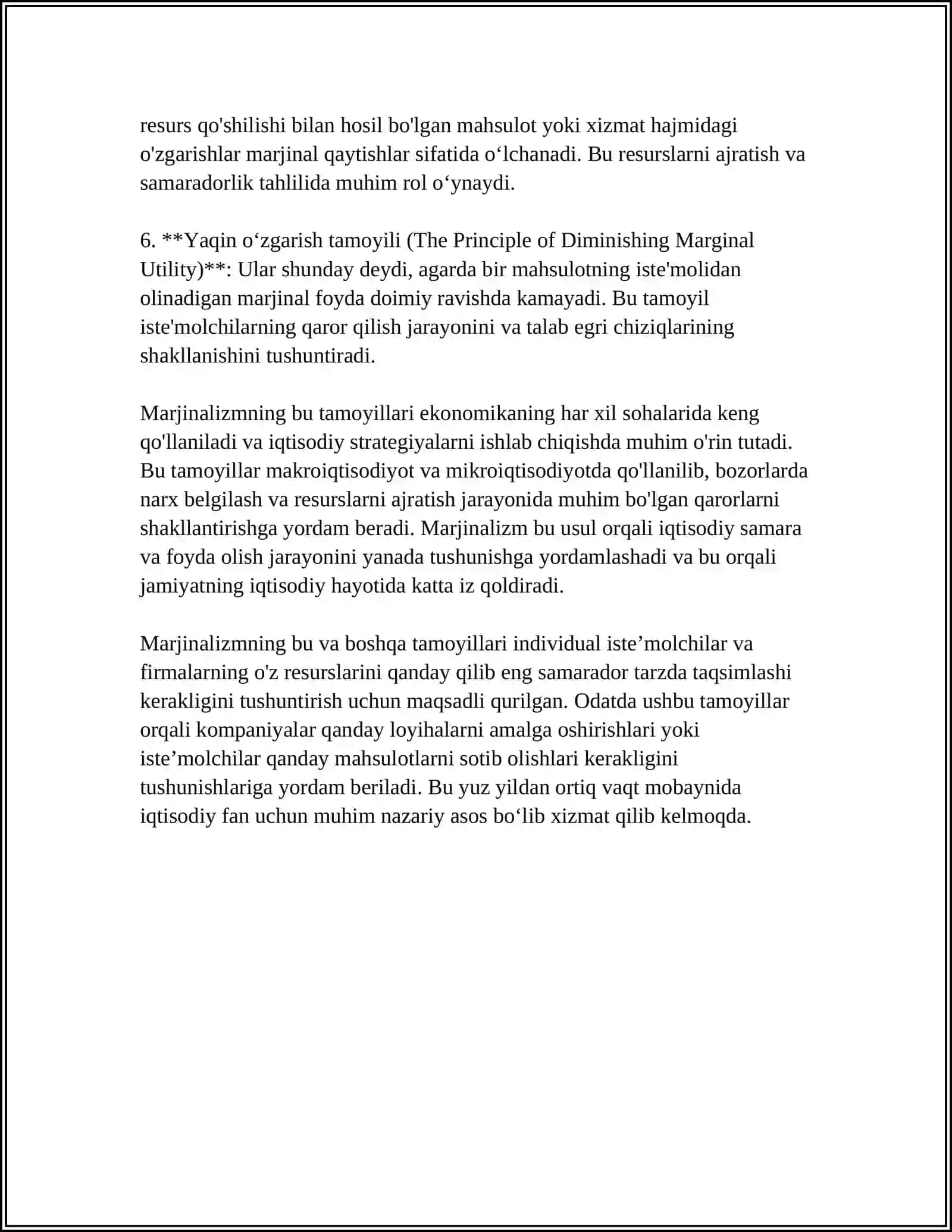 MARJINALIZM TA'LIMOTI VA NEOKLASSIK IQTISODIY MAKTABLAR 4