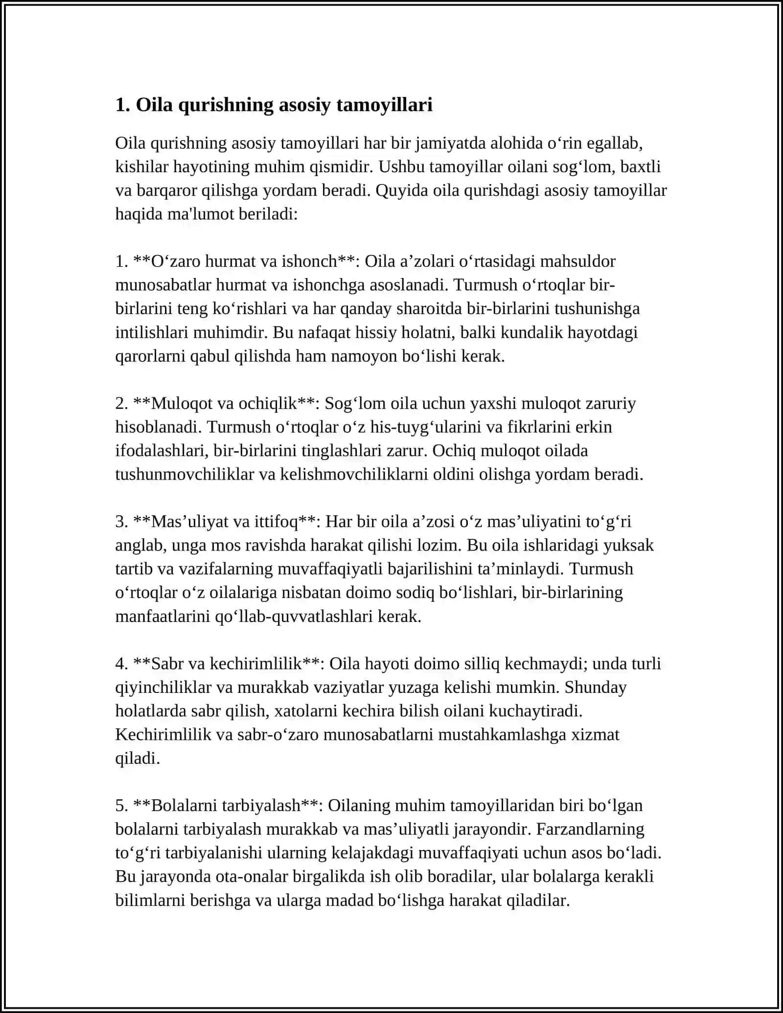 ABRUAFUF FITRATNING “OLIA” ASARIDAGI OILA QURISH TARTIBLARI VA FARZAND TARBIYASIGA OID G’OYALAR 4