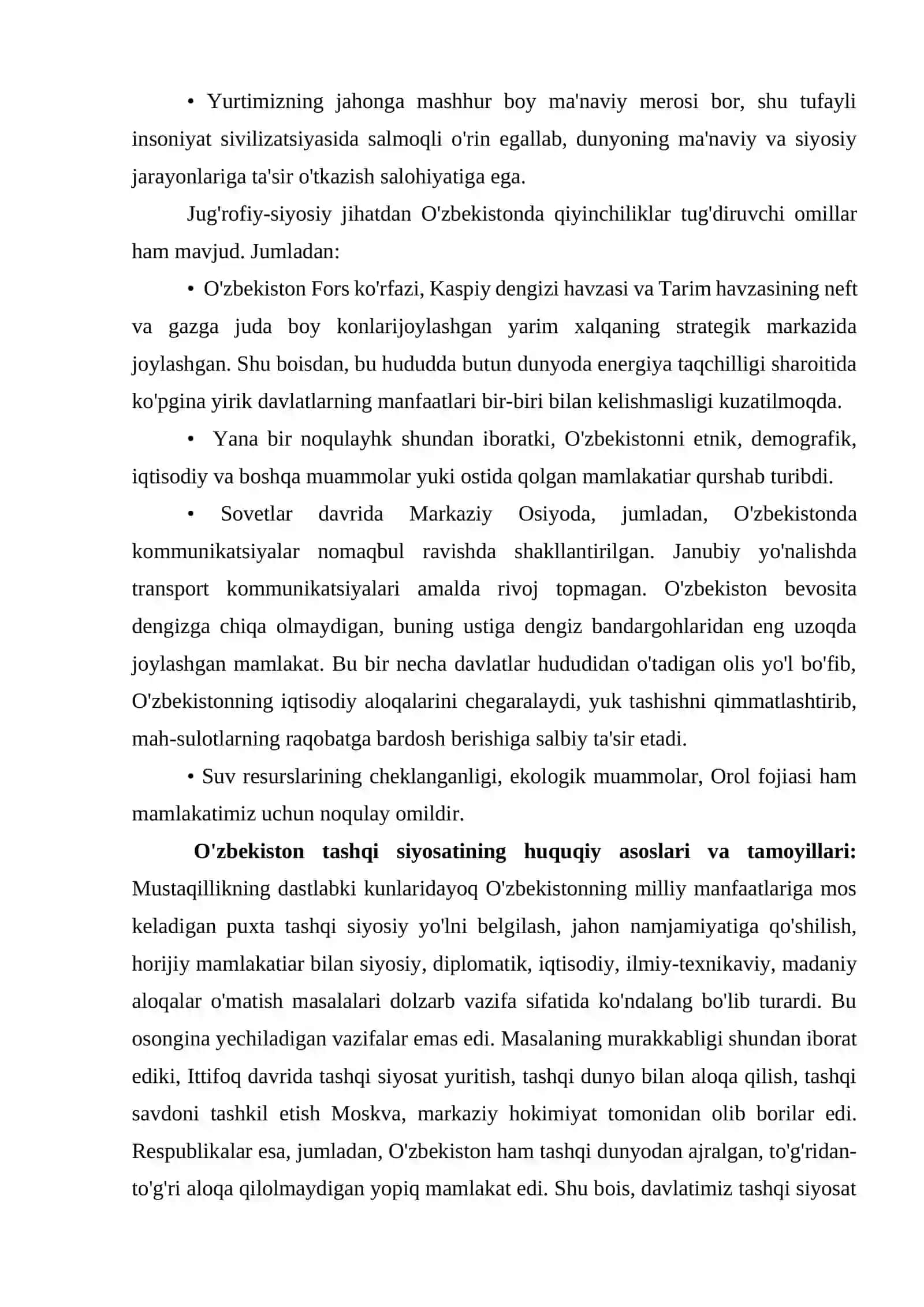 O'ZBEKISTON VA JAHON HAMJAMIYATI 4