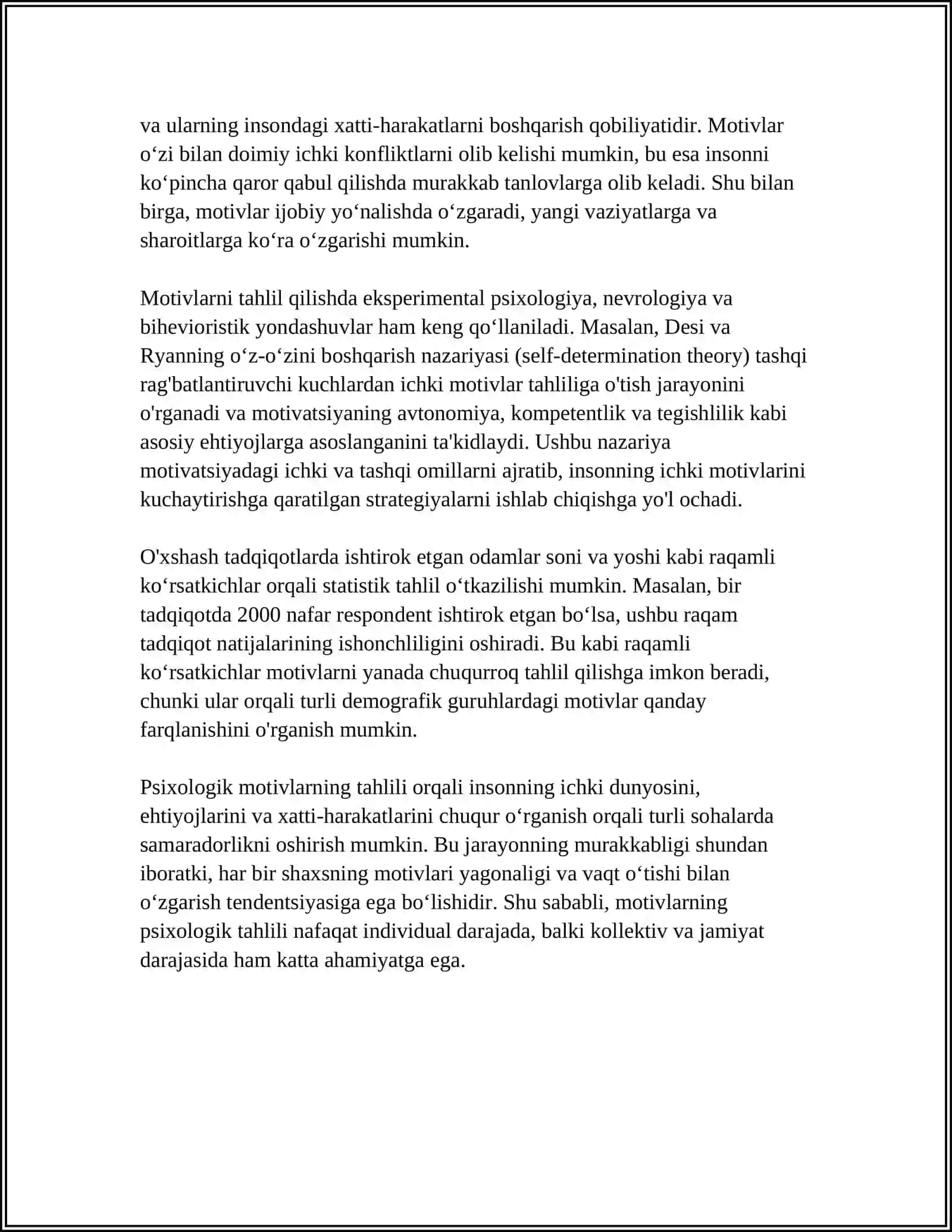 XORIJ PSIXOLOGIYASIDA MOTIV VA MOTIVATSIYA MUAMMOSI 4