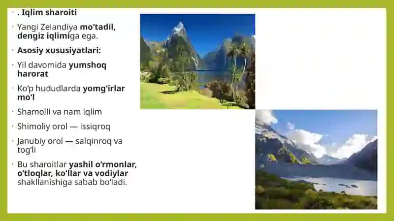 Yangi Zelandiya Turizm Geografiyasi 4