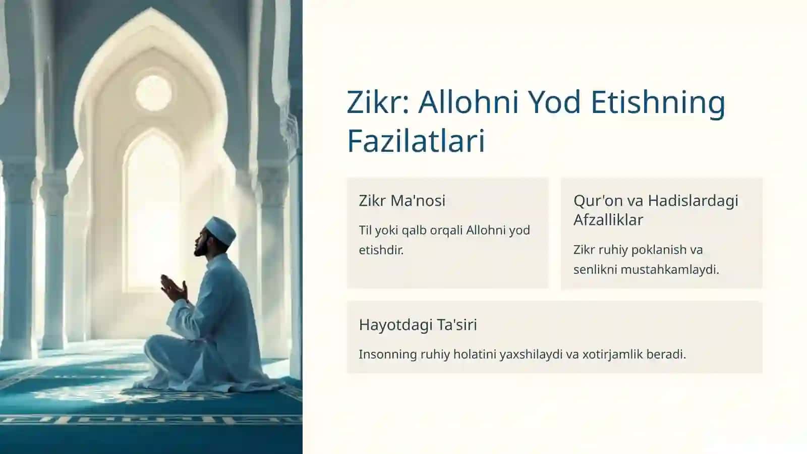 Zakot haqida va zikr haqida tushunchalar va kitob haqida tushuncha 4