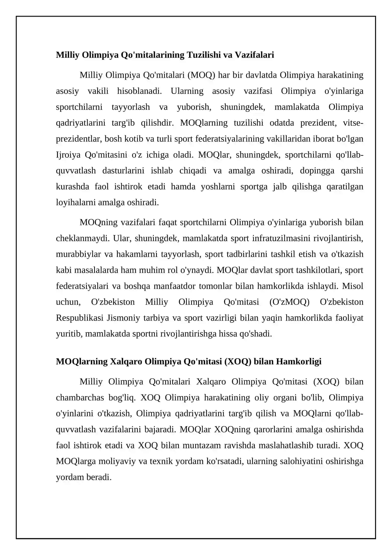 Milliy Olimpiya Qo'mitalari va Xalqaro Hamkorlik 4