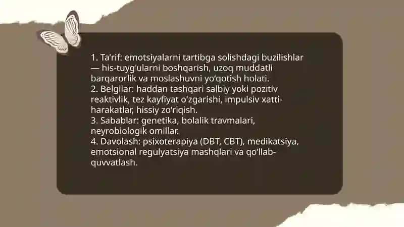 Emotsianing buzilishi 4