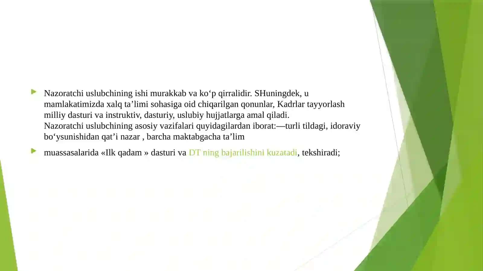 Maktabgacha ta’lim nazoratchisi tomonidan metodik ishlarga rahbarlik qilish 4