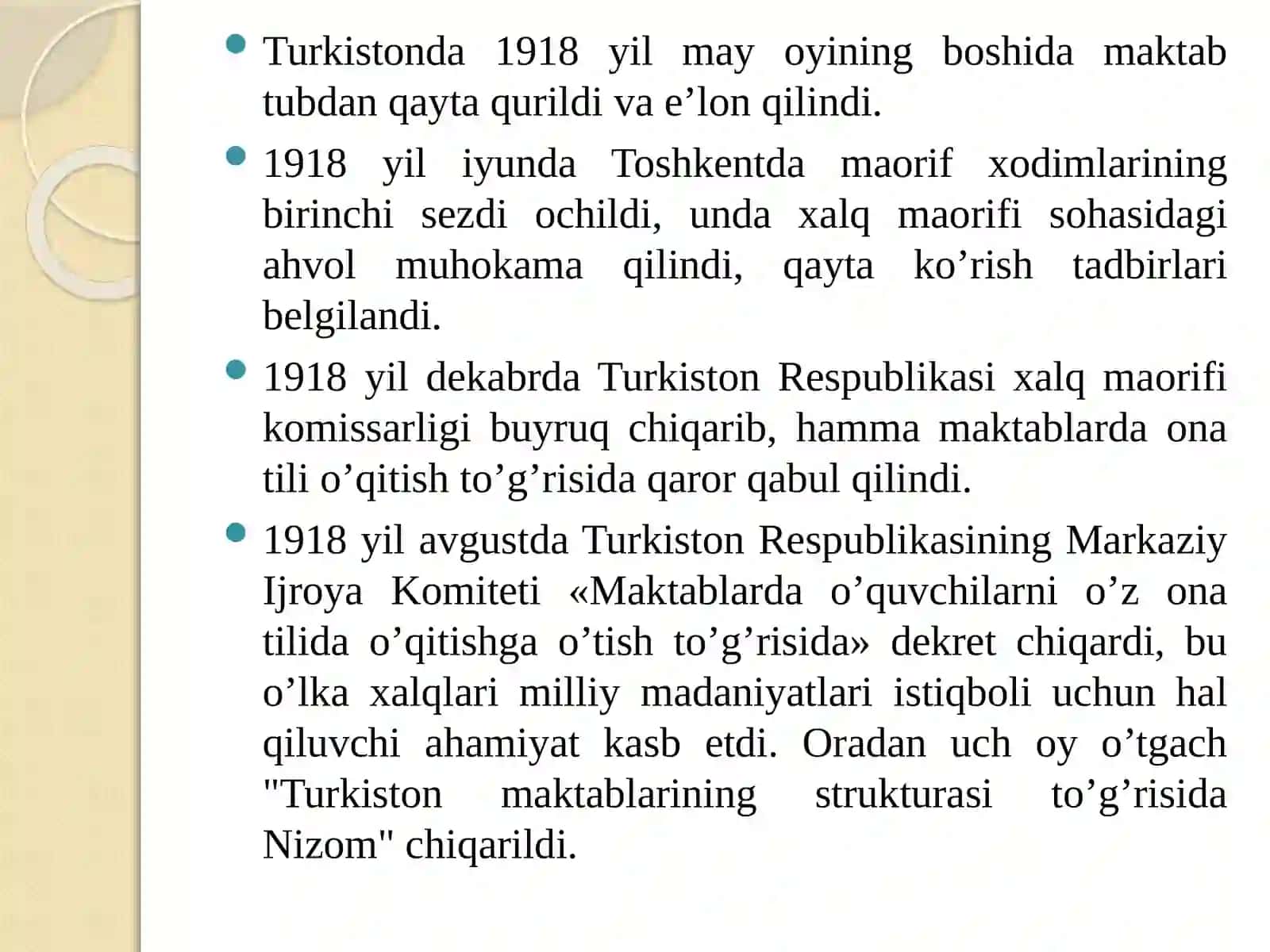 Turkistonning Rossiya tomonidan bosib olinishi davrida ta’lim-tarbiya 4