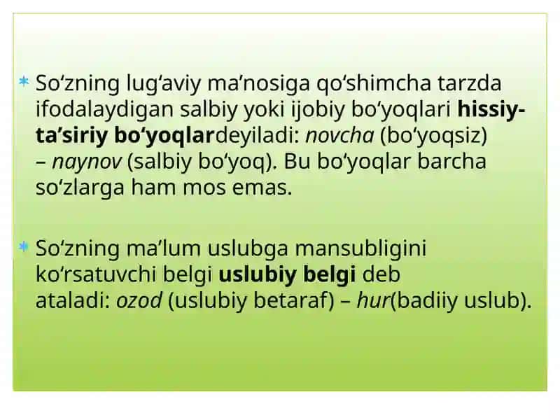 So'zning lug'aviy ma'nosi orqali atamani aniqlash 4