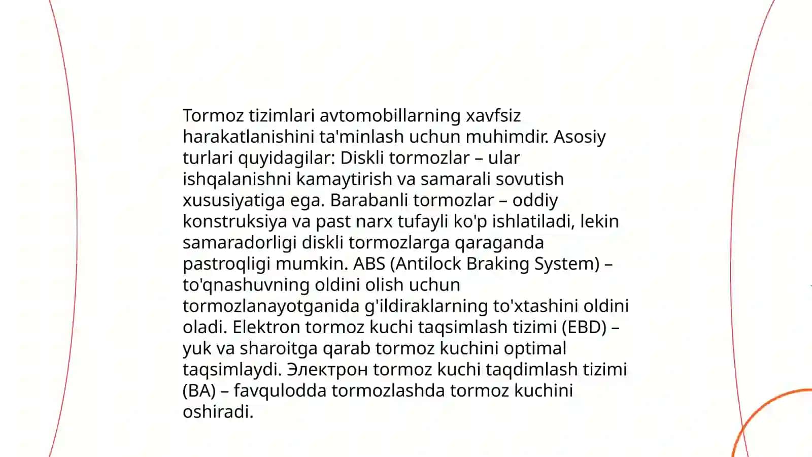 Traktor va avtomobillarning tormoz tizimlari 4