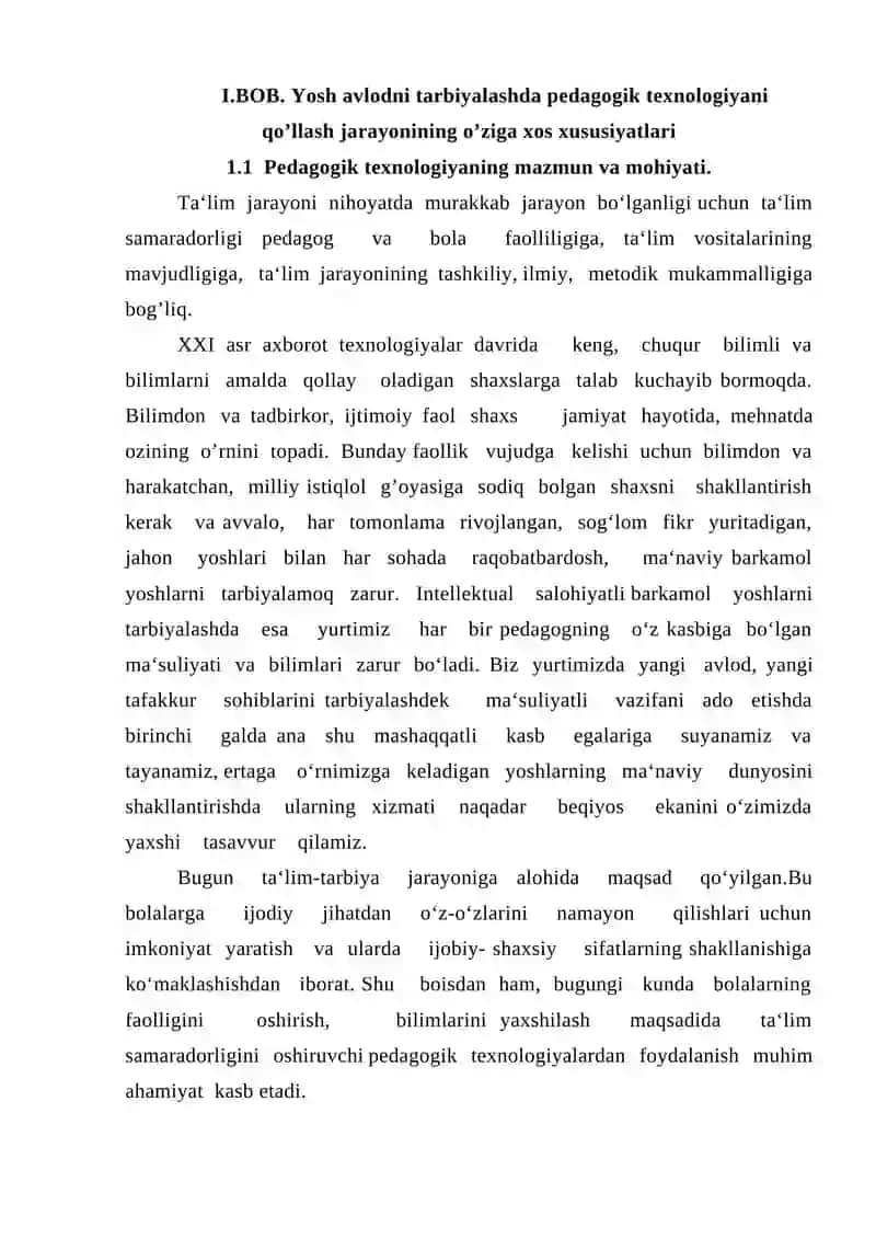 Maktabgacha ta’lim tashkilotlarida pedagogik texnologiyalardan foydalanishning mazmuni 4