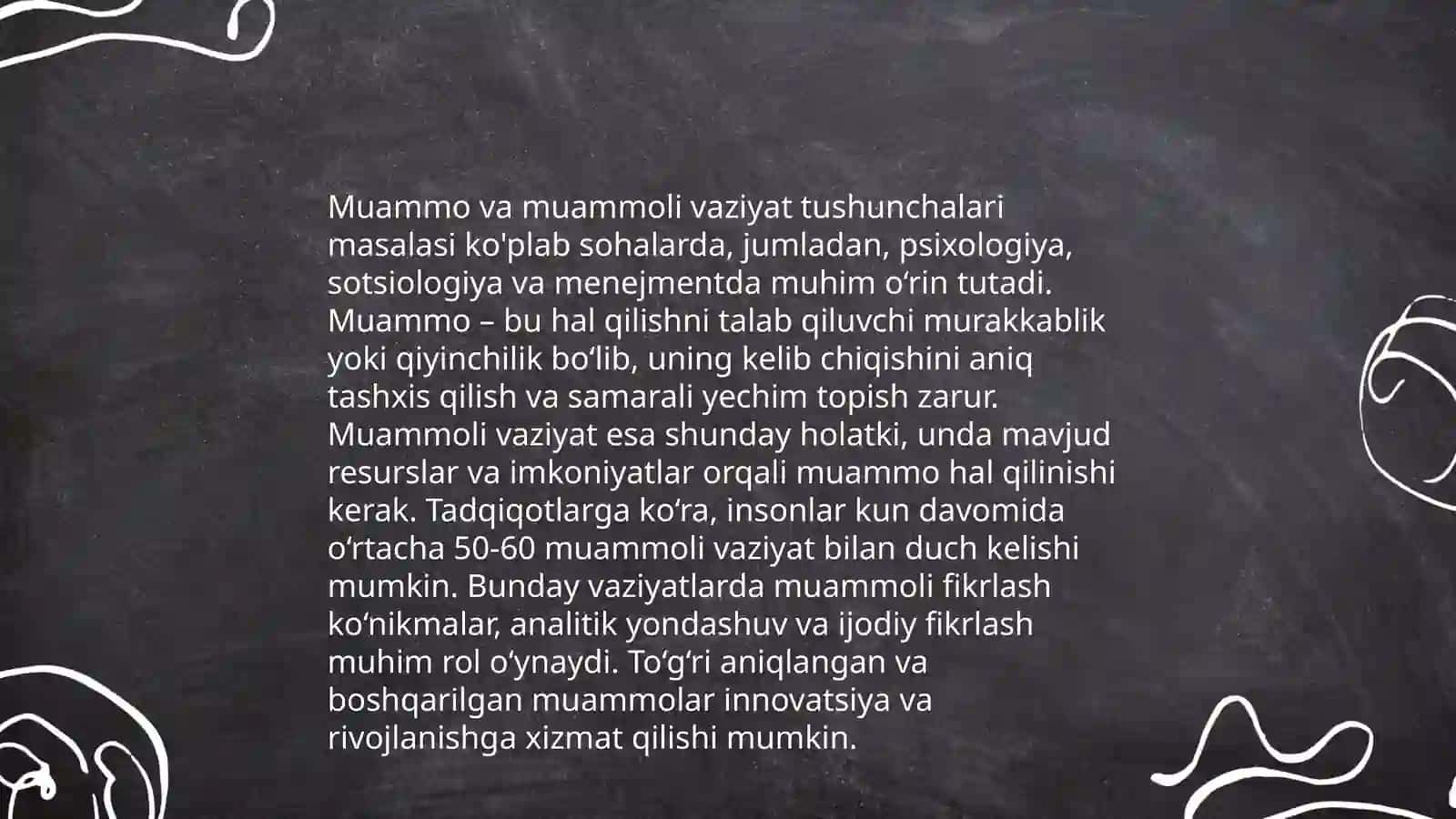 Ilmiy tadqiqotda muammo va muammoli vaziyatning o'zaro aloqasi 4