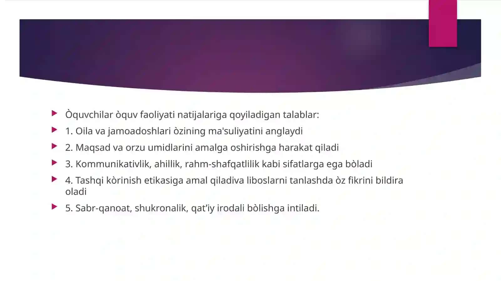 3-sinf tarbiya darsligini òrganish 4