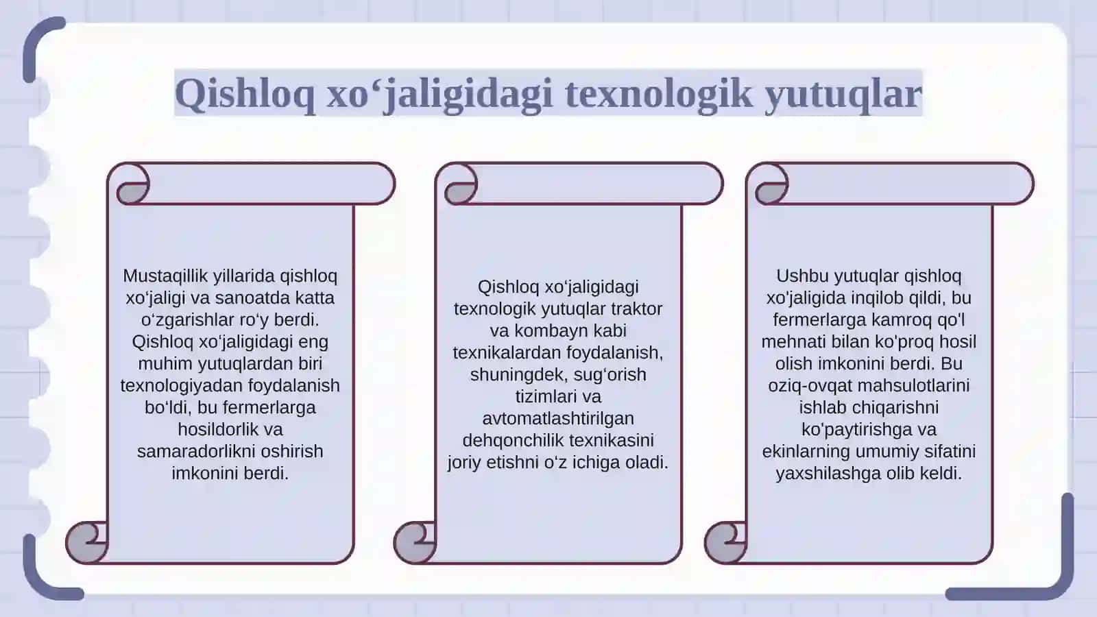 Mustaqillik yillarida qishloq xo‘jaligi va sanoatdagi o‘zgarishlar 4