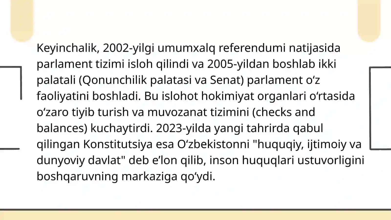 MUSTAQILLIK YILLARIDA DAVLAT BOSHQARUVI TIZIMIDA AMALGA OSHIRILAYOTGAN ISLOHOTLAR 4