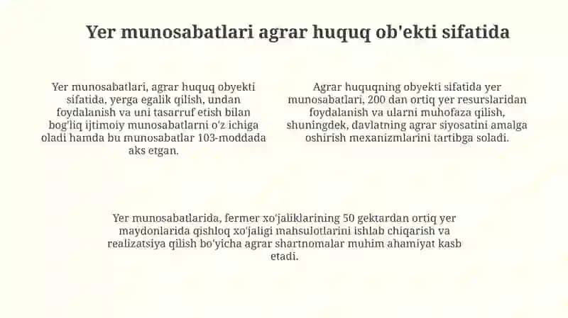 Agrar huquqi obyektlari va subyektlari 4