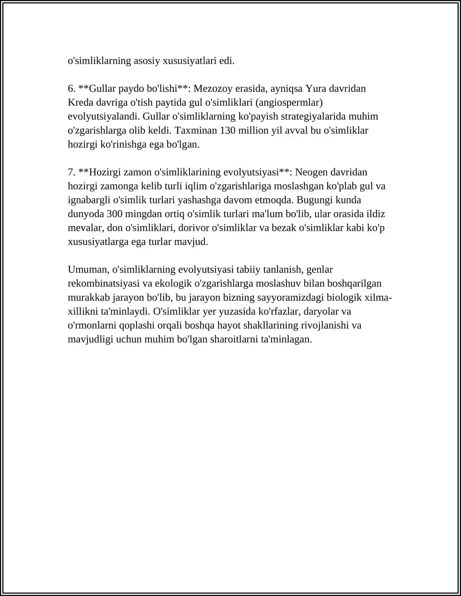O'simliklarning kelib chiqishi va organlarning paydo bo'lishi 4